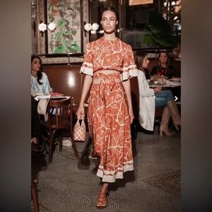 Johanna Ortiz RHAPSODY w/ OBI Resort 2019 printed dress